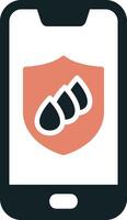 Waterproof phone Vecto Icon vector