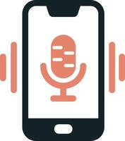 Mobile Voice Assistant Vecto Icon vector