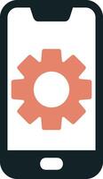 Mobile Setting Vecto Icon vector