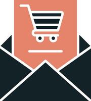 Shopping Email Vecto Icon vector