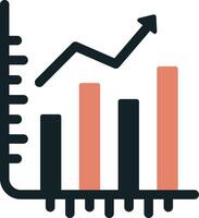 Stocks Growth Vecto Icon vector