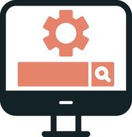 Computer Search Engine Vecto Icon vector