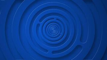 Stylish blue abstract background with gently rotating concentric circles. This simple geometric technology background animation is full HD and a seamless loop. video