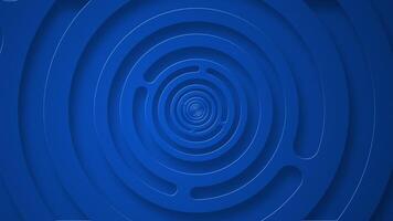 Stylish blue abstract background with gently rotating concentric circles. This simple geometric technology background animation is full HD and a seamless loop. video