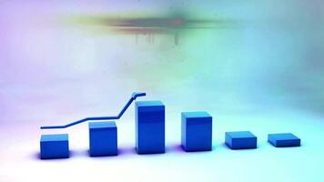 animated 3d Business Growth Graph video