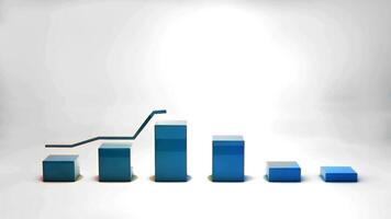 animated 3d Business Growth Graph video