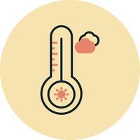 temperatura caliente vecto icono vector