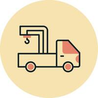 Crane Truck Vecto Icon vector