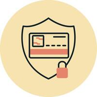 tarjeta seguridad vecto icono vector