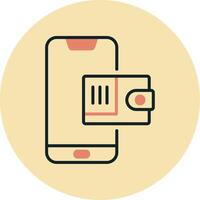 Mobile Wallet Vecto Icon vector