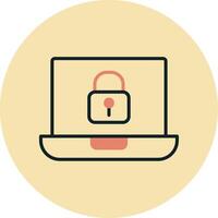 Laptop Lock Vecto Icon vector