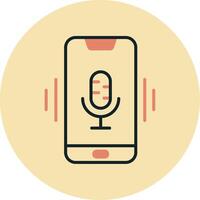 Mobile Voice Assistant Vecto Icon vector