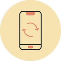 Smartphone Data Sync Vecto Icon vector