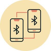 Phone Bluetooth Connected Vecto Icon vector