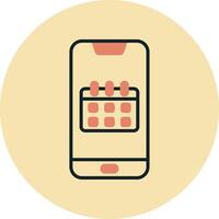 Smartphone Calendar Vecto Icon vector