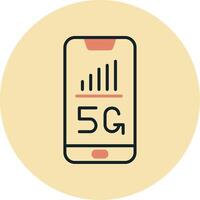 5G Smartphone Vecto Icon vector