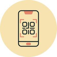 Smartphone QR Code Vecto Icon vector