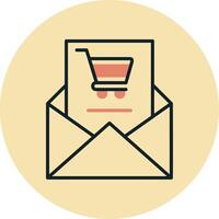 Shopping Email Vecto Icon vector