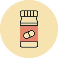 Pills Bottle Vecto Icon vector