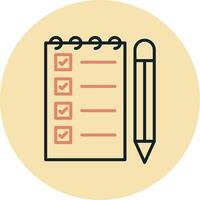 Notepad Writing Vecto Icon vector