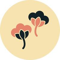 Cotton Flowers Vecto Icon vector