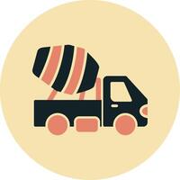 Cement Truck Vecto Icon vector