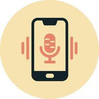 Mobile Voice Assistant Vecto Icon vector