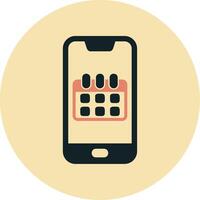 Smartphone Calendar Vecto Icon vector