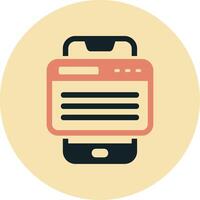 Smartphone Browser Vecto Icon vector