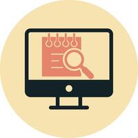 File Search Computer Vecto Icon vector