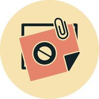Sticky Notes Ban Vecto Icon vector