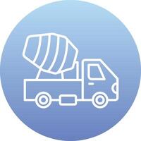 Cement Truck Vecto Icon vector