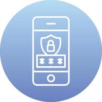 Mobile Security Vecto Icon vector