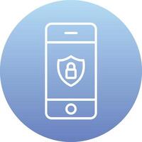 Mobile Security Vecto Icon vector
