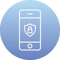 Mobile Security Vecto Icon vector