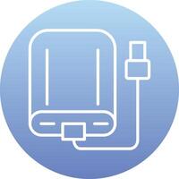 External Hard Drive Vecto Icon vector