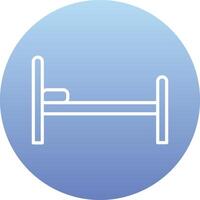 Hospital Bed Vecto Icon vector