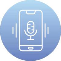 Mobile Voice Assistant Vecto Icon vector