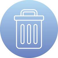 Trash Bin Vecto Icon vector
