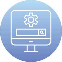 Computer Search Engine Vecto Icon vector