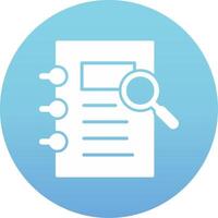 Notepad Search Vecto Icon vector