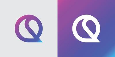 minimalista letra q logo diseño icono editable en vector formato