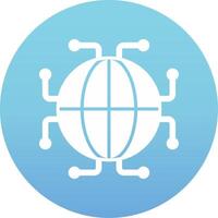 Digtal World Vecto Icon vector