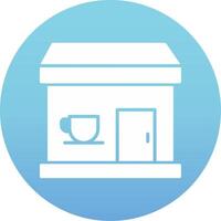 café tienda vecto icono vector