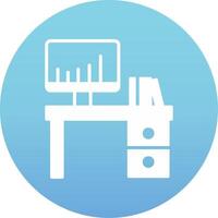 Office Desk Vecto Icon vector