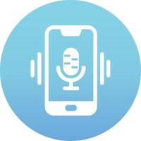 Mobile Voice Assistant Vecto Icon vector