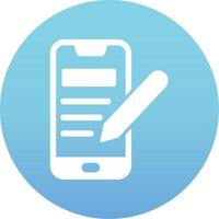 Smartphone Notepad Vecto Icon vector