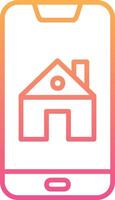 Smartphone House Control Vecto Icon vector