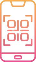 Smartphone QR Code Vecto Icon vector