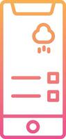 Phone Weather Forcast Vecto Icon vector